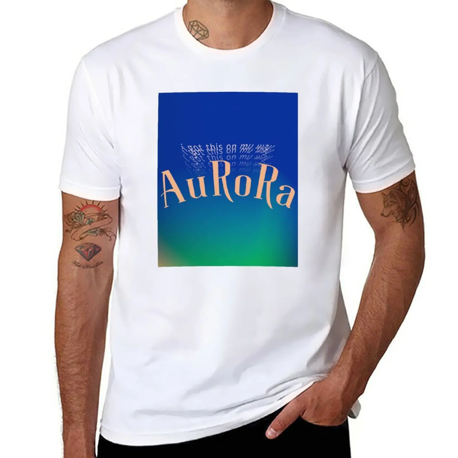 

New AuRoRa - ONEWE T-Shirt tops anime clothes T-shirt short plain t shirts men