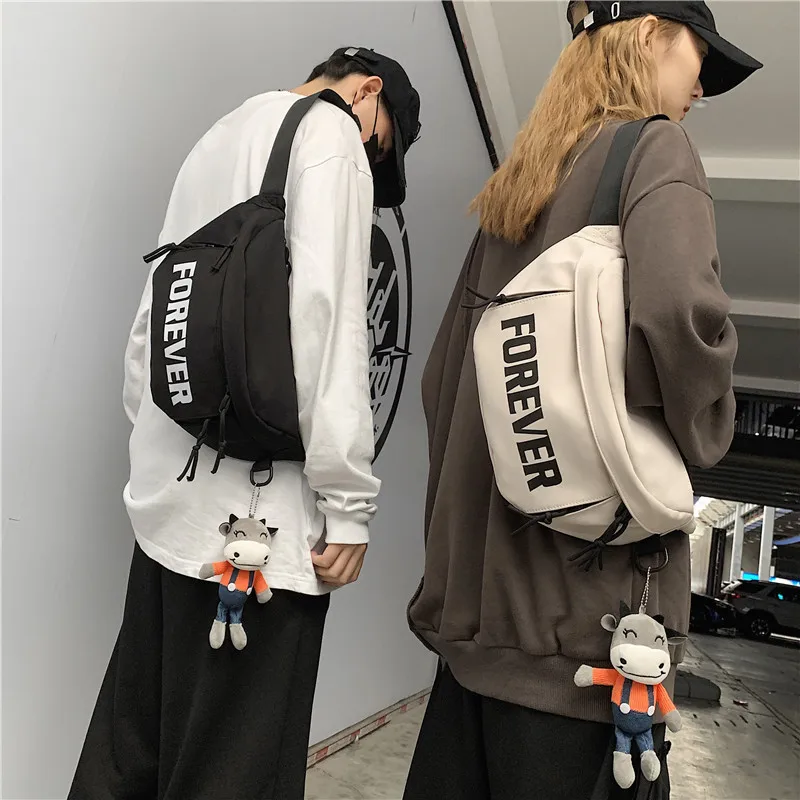 Fashionable Chest Bag for Both Men and Women Trendy Street Couple Waist Bag Simple and Versatile Single Shoulder Crossbody Bag