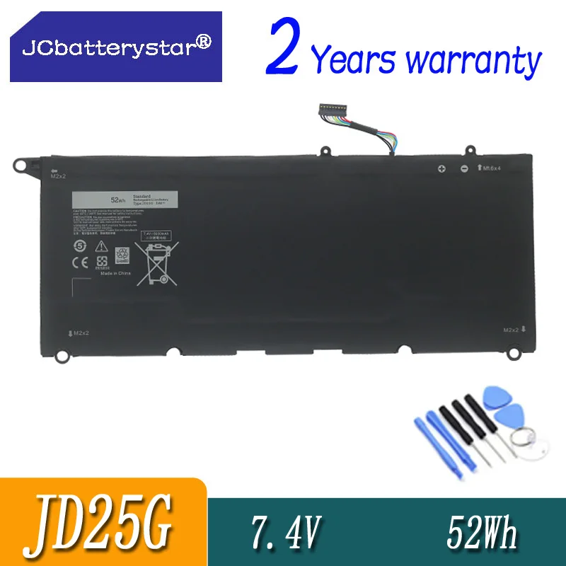 Batteria Jc 52Wh Jd25G Per Laptop Dell Xps 13 "9343 Serie 9350 90 V7W Xps 13 9343 9350 13D-9343