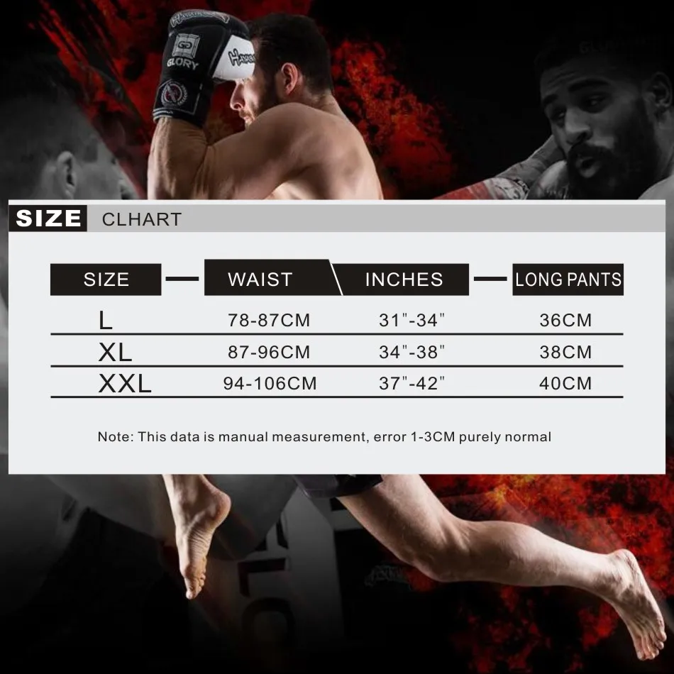 MMA Shorts Black Breathable Fitness Training Boxing