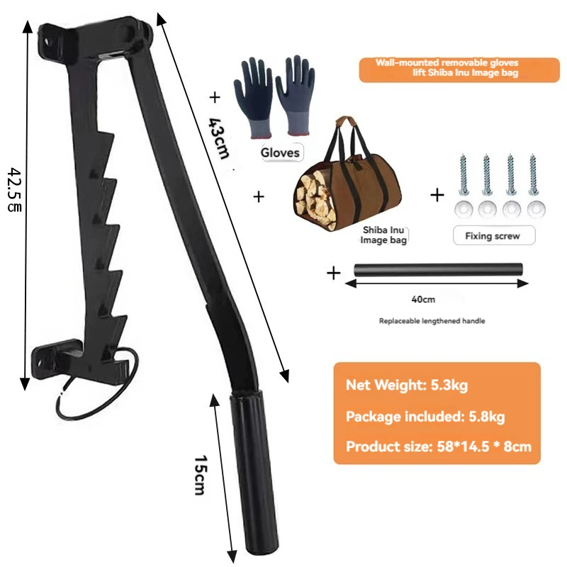 Wall-mounted Wood Splitter Manual Wood Splitter Outdoor Camping Tool Home Dispenser