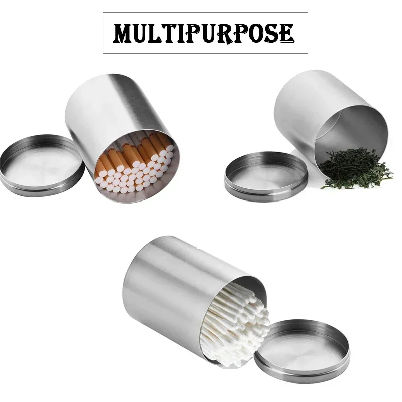 Herb Storage Container Airtight Smell Proof Aluminum Stash Jar Cute Herb Storage Container Aluminum Stash Box Pill Box 1PC