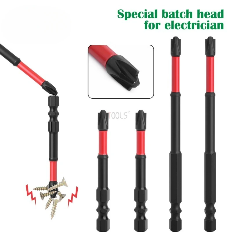 Electrician Dedicated Eleven Characters Batch Header Imported 5A Black Anti Slip Strong Magnetic Manual Screwdriver Hand Tools