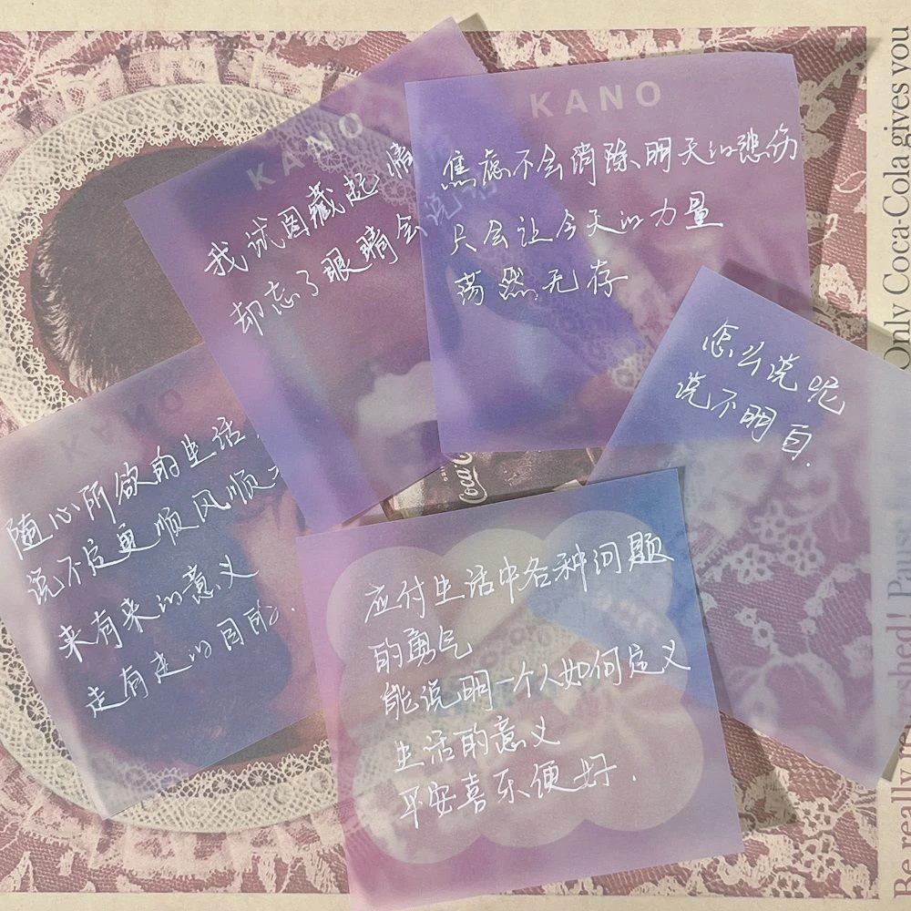 

50 Sheets Creativity Transparent Sulfuric Acid Paper Note Pads Student Notepad Post To-do Lists Handbook Material Stationery