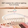 Rotating Folding Clothes Hanger Closet Organizer Multi-port Clothing Drying Rack Foldable Plastic Scarf 11-hole Storage Hangers 3
