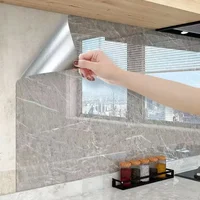 Oil Proof Marble Vinyl Self Adhesive Waterproof Wallpaper Decorative Film Contact Paper Mould Proof Wall Sticker for Kitchen 1