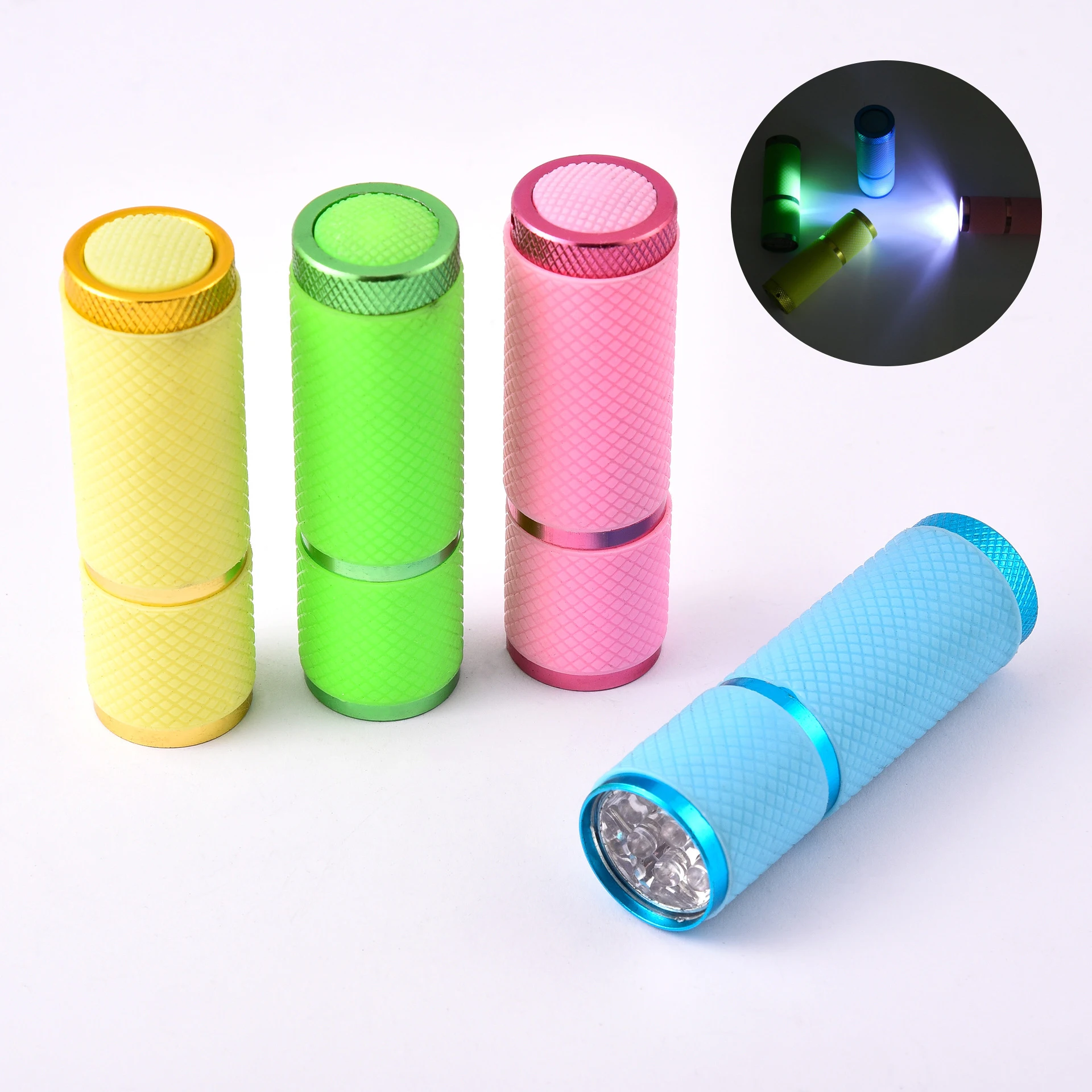 

Mini 9 LED Flashlight Portable Waterproof Torch Lamp Outdoor Lighting Emergency Night Light Battery Powered For Camping Fishing