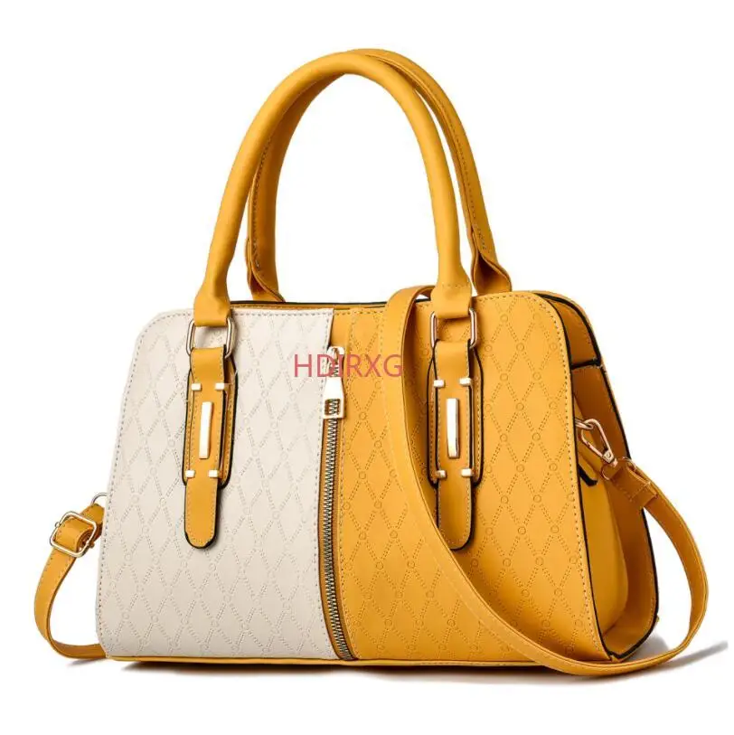 

2020 New Style Color matching Women Bag Handbag Tote Over Shoulder Crossbody Leather Big Brand Casual Designer Female Bolsas