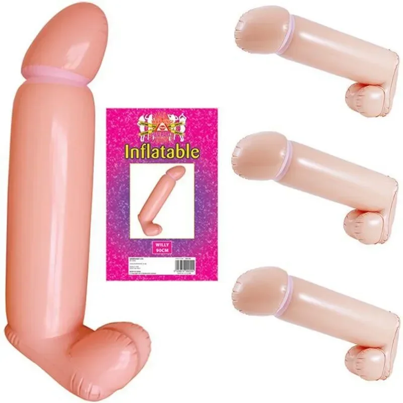 Bachelorette Party 90cm Inflatable Blow Up Willy Penis Funny Sex Products Hen Stag Night Party Decoration Supplies Party Favor