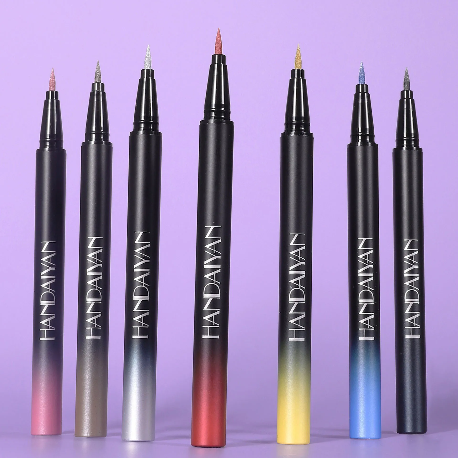 Diamond Shiny Eye Liner Eyeshadow Waterproof Quick-dry Silver Gold Metellic Pearlescent Liquid Eyeliner Silkworm Brighten Makeup 2