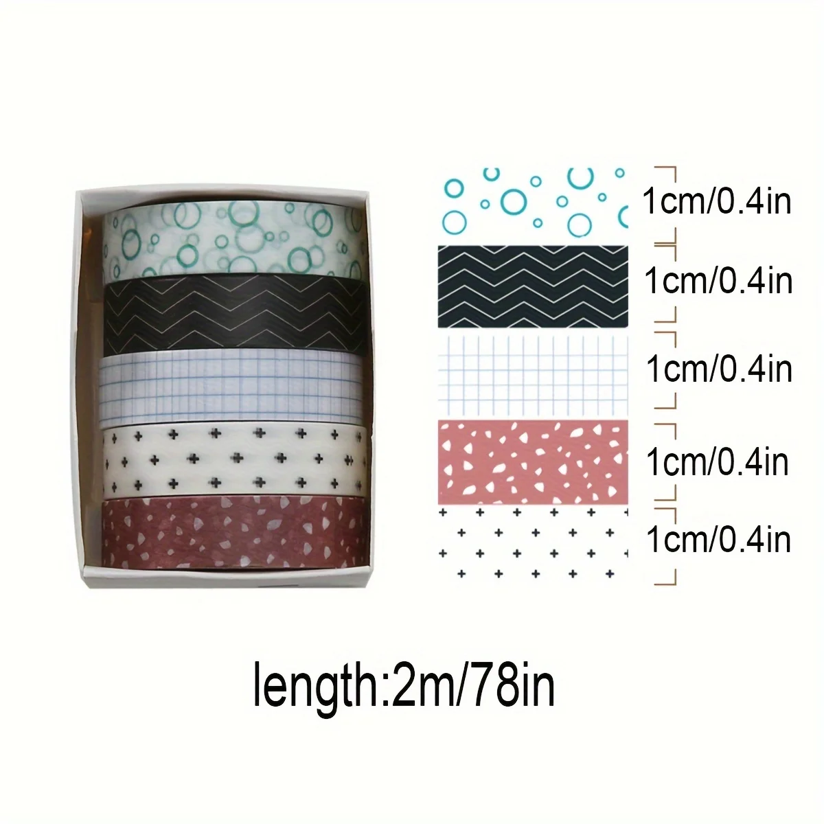 Minimalist Solid Color Washi Tape Set - Decorative Craft Tape for Journaling, Scrapbooking, and Gifts
