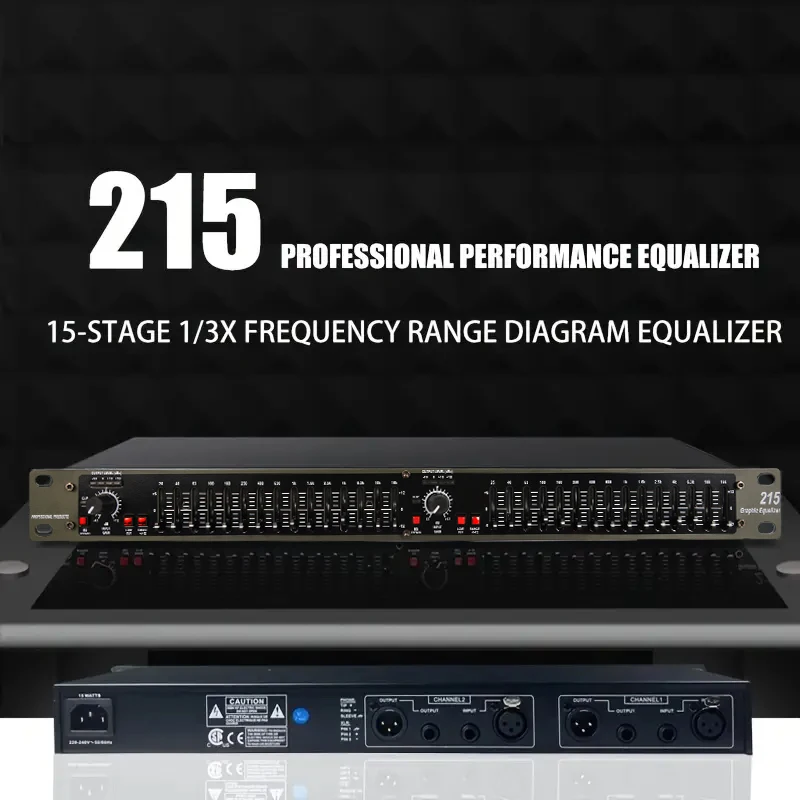 EQ215 Professional Sound Equalizer US Plug Precision Tuning Studios Live Performances audio equalizer
