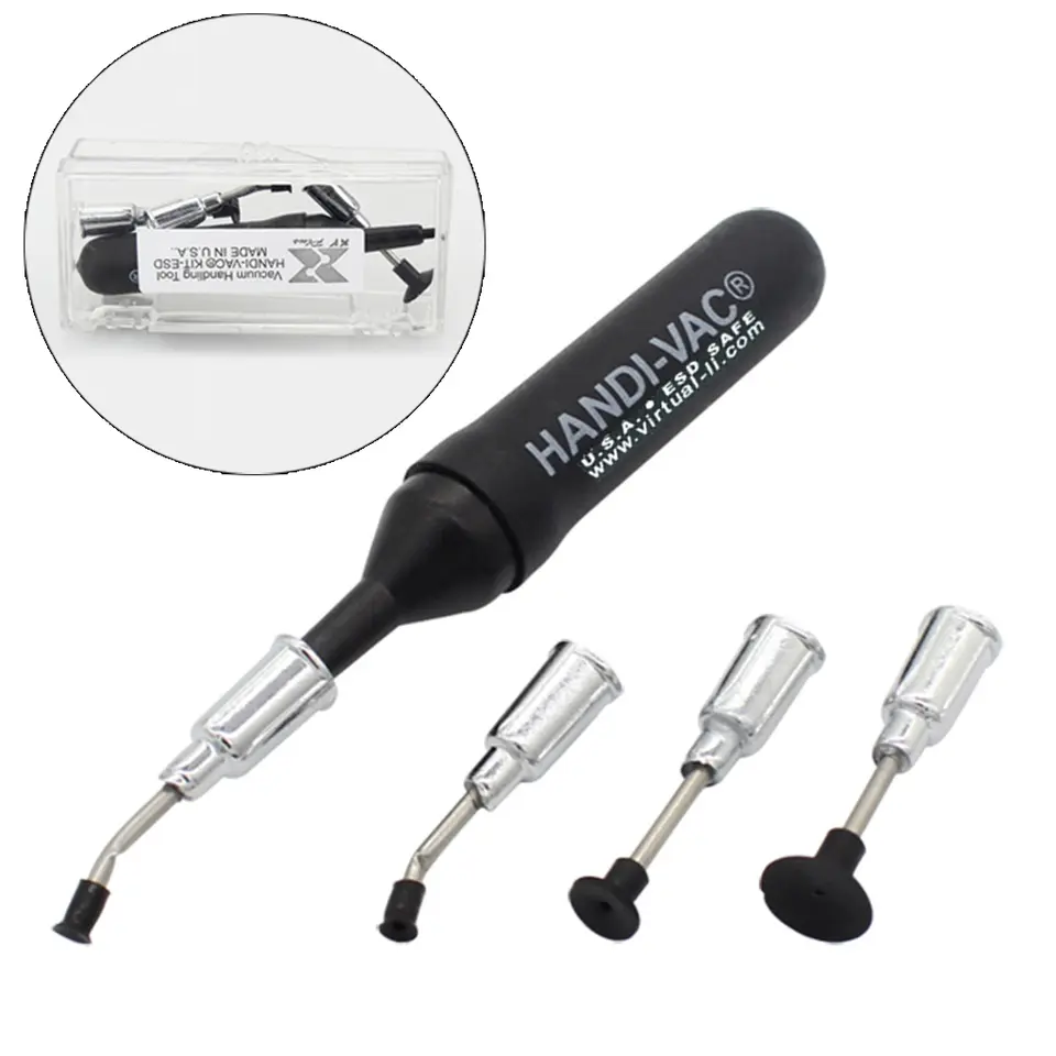 BGA Vacuum Pump Suction Sucking Pen Anti-static Mini SMT SMD IC Chip Picker Pick Up Pickup Hand Tool with 4 Suction Headers image 1