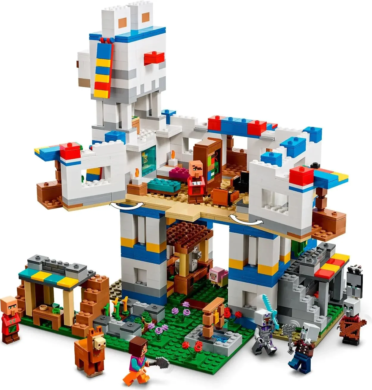 

New Game World 1:1 Restore Alpaca Village Compatible with 21188 Building Blocks Bricks Toys 1252PCS Kids Christmas Gift Toys