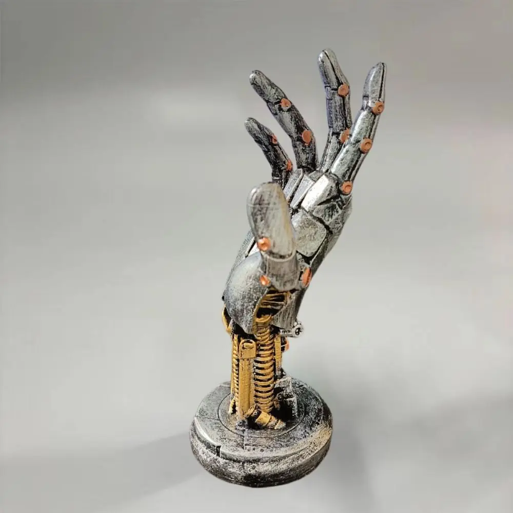 Resin Cyberpunk 3D Printed Stand Model Sensory Toy Simulated Robot Hand Sculpture Ornaments Figurines Mechanical Hand Staute