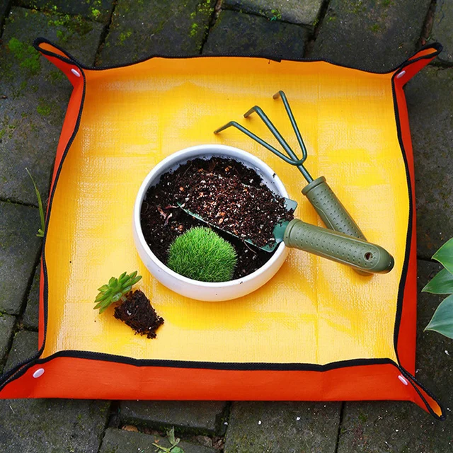 32/50 Cm -Es Ültetési Szőnyegen Kertész Cserepes Szőnyeg Kertészkedés Vízálló, Összecsukható Edény Szőnyegátültetés