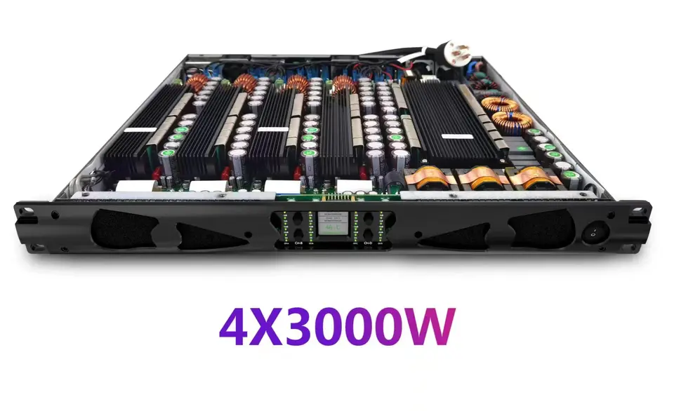 전문가용 디지털 파워 앰프, 오디오 시스템, 클래스 D 사운드, 1U 스피커, 3000 W, X4, 8ohm, 신제품