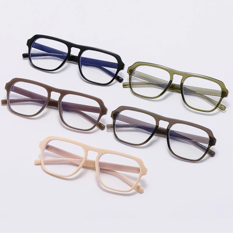 Fashion Luxury Square Reading Glasses Women Men Anti Blue Light Computer Glasses Elegant Green Optical Prescription Eyewear +3.5 6