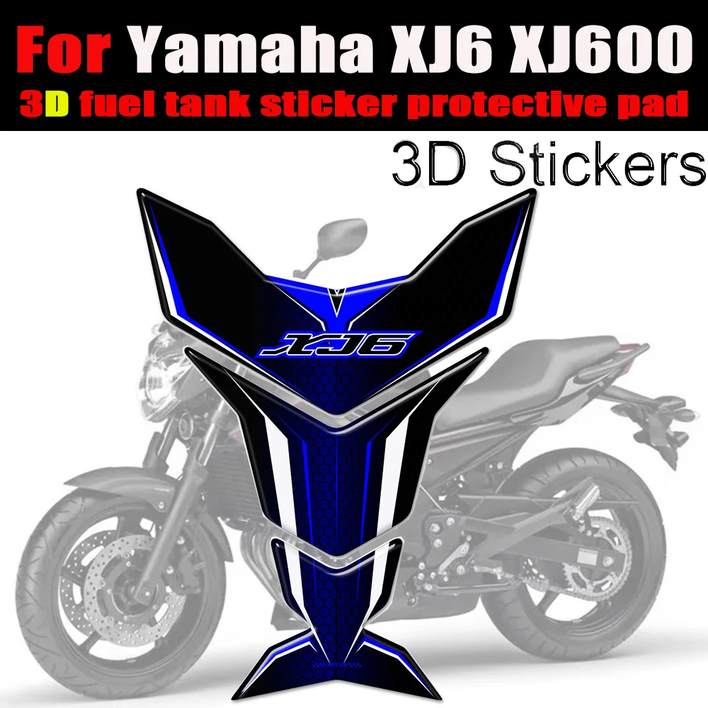 Per Yamaha Xj6 Xj600 Xj 600 Diversion Tank Pad Protector Carburante Fish Bone 3Dstickers Emblema Badge Logo Moto Tankpad