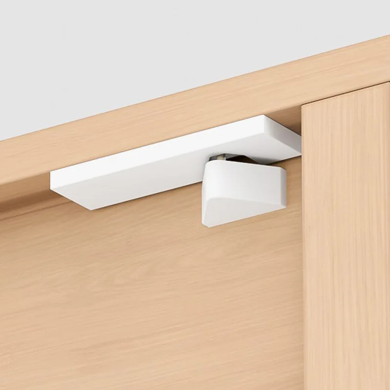 Windproof Buffer Damper Swing Wooden Nail Glue Instalação Alumínio Alloy Automatic Door Closer Branco Hb1