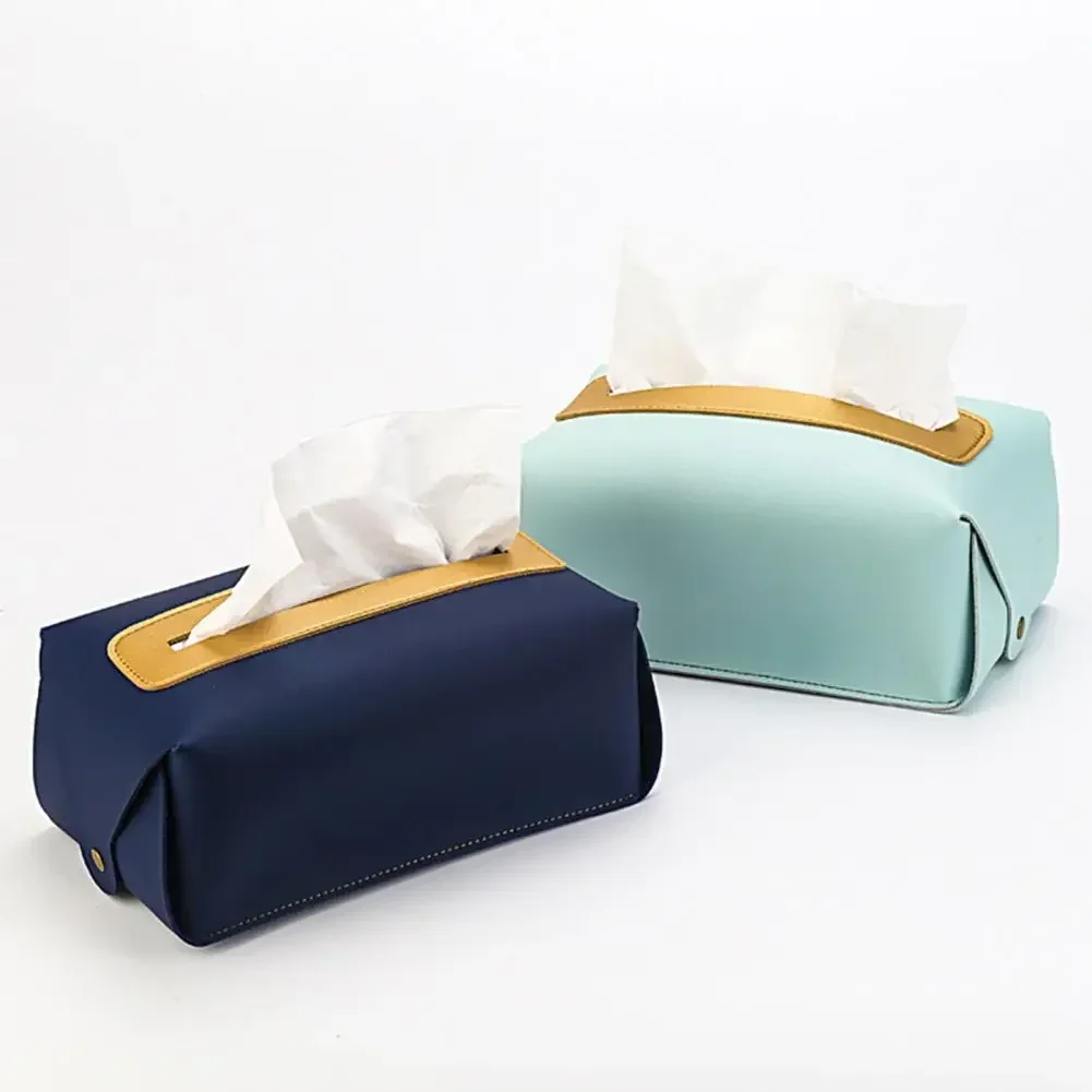 Household Tissue Box Holder Napkin Box Tissue Box Cover Waterproof Case Tissue Holder Mouchoirs Napkin Holder 4