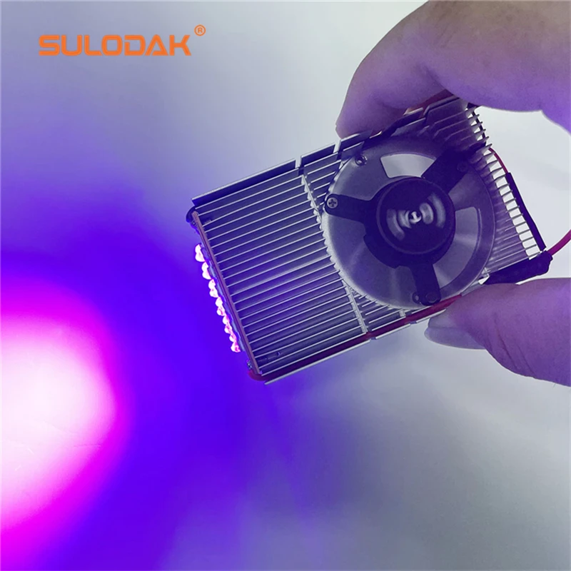 Fan Cooling LED UV curing lamp Epson 1390 L1800 printer modified UV LED curing lamp Experimental UVLED drying and