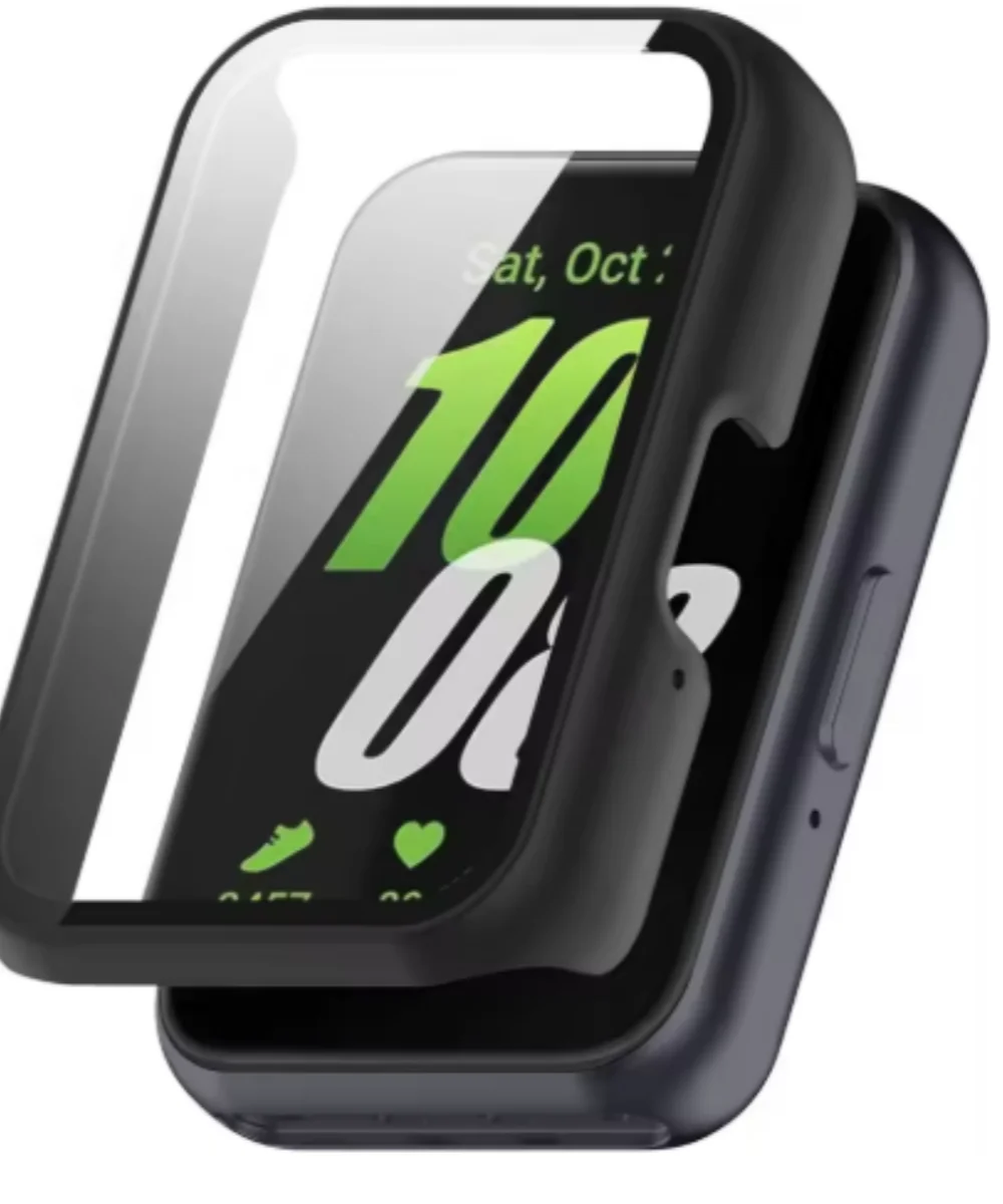 Matte Shockproof Watch Case with Tempered Glass Screen Protector - Full Cover Anti-Scratch Design