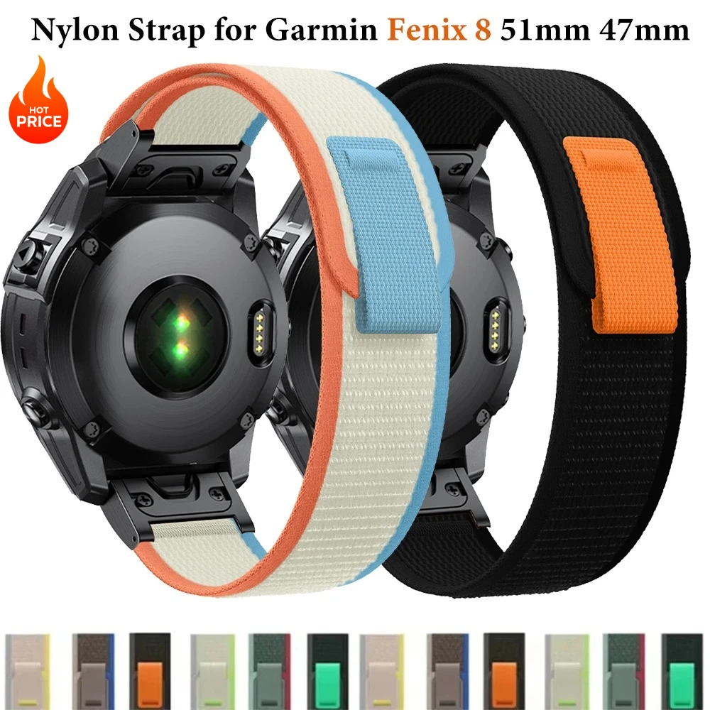 Nylon Sport Strap - 22mm/26mm High-Performance Smartwatch Band