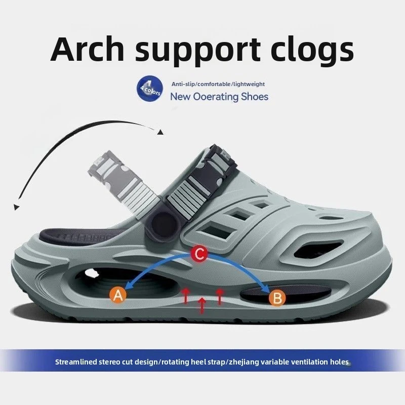 2026 FASHION anti slip, soft sole, wear-resistant cool slippers for wearing, thick sole breathable odor proof summer hole shoes 3