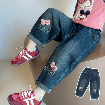 Girls Hello Kitty Denim Pants 1