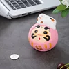 Piggy bank Japanese pottery Daruma Doll Crafts Lucky Charm Fortune Ornament Landscape Home Decor Miniature Accessories Gifts 3