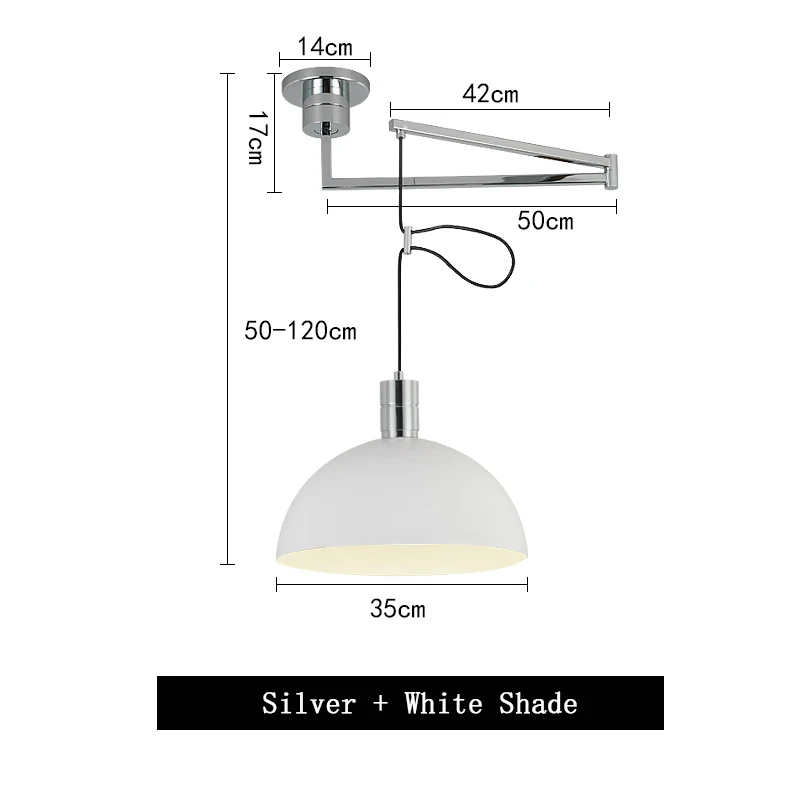 pendant lights Silver Dining Room Pendant Light Long Rod Rocker Removable Telescopic Sliding Dining Table Lamp Chrome Color Kitchen LED Pendant kitchen pendant lighting Pendant Lights