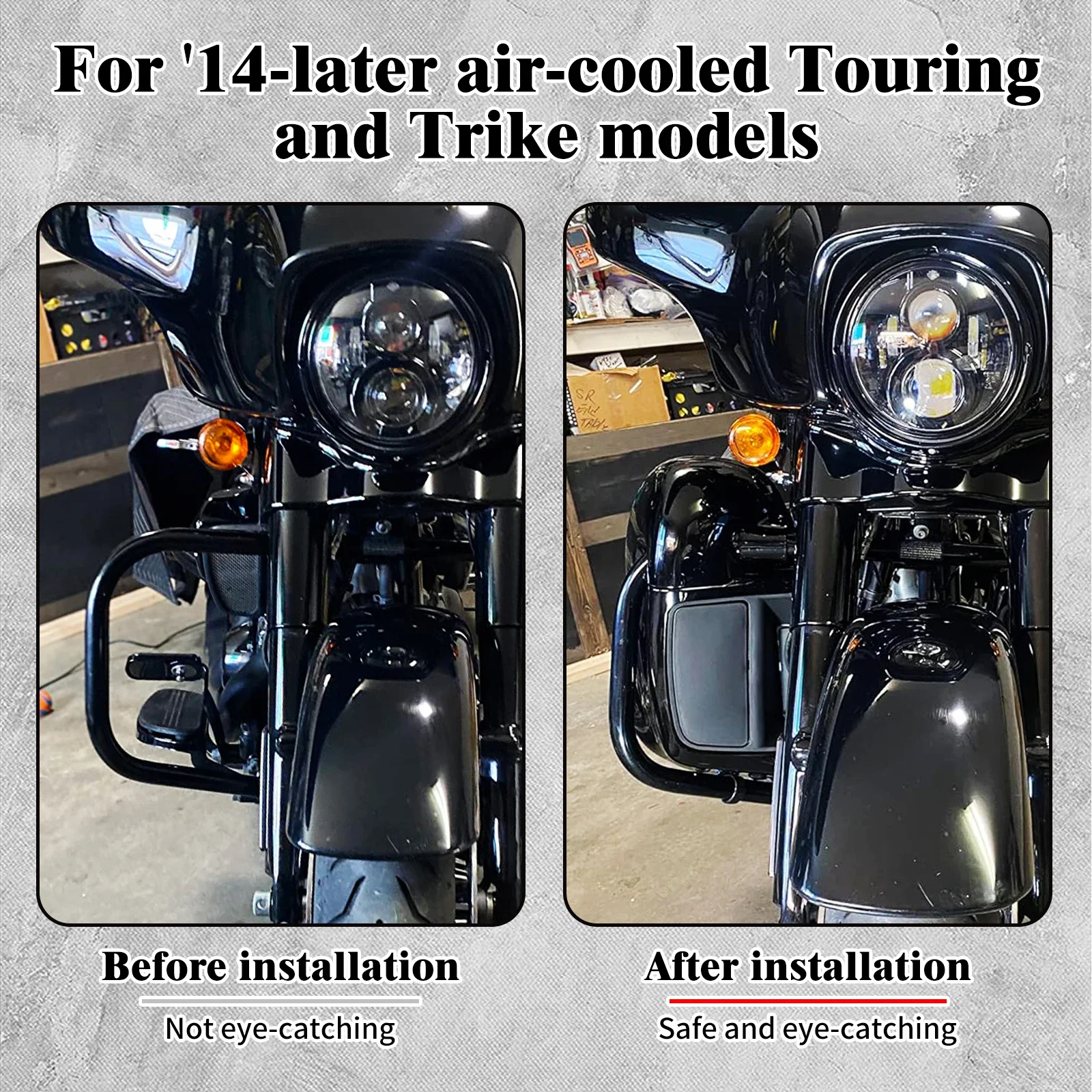 Motorcycle Accessories Motorcycle Lower Vented Box Leg Gloves Fairing Cover Harley Touring Road King Street Electra Glide FLTRX FLHR CVO 2014-
