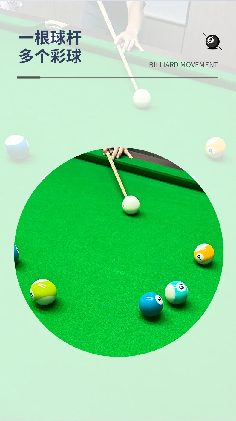 Standard Billiards Table Chinese Black 8 Adult Household Billiards Case High-end Steel Garage American Commercial