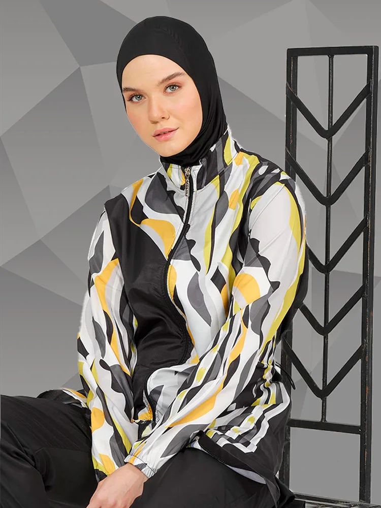 Women Swimwear Muslim Swimwear Summer Burkini femmes Muslim Swimwear 4pcs set Beach Wear Sunscreen Diving Suits Top + pants + hijab+Bra