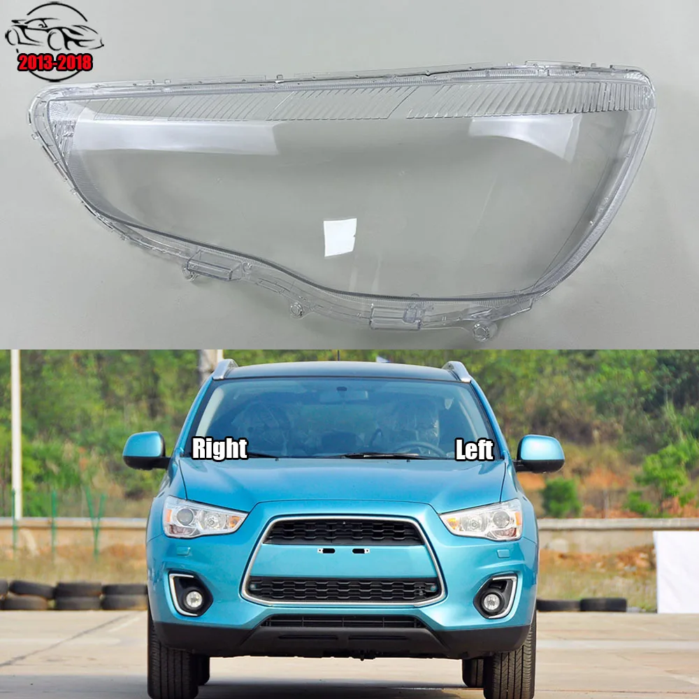 

For Mitsubishi ASX 2013-2018 Headlamp Cover Transparent Lamp Headlight Shell Lens Plexiglass Replace The Original Lampshade