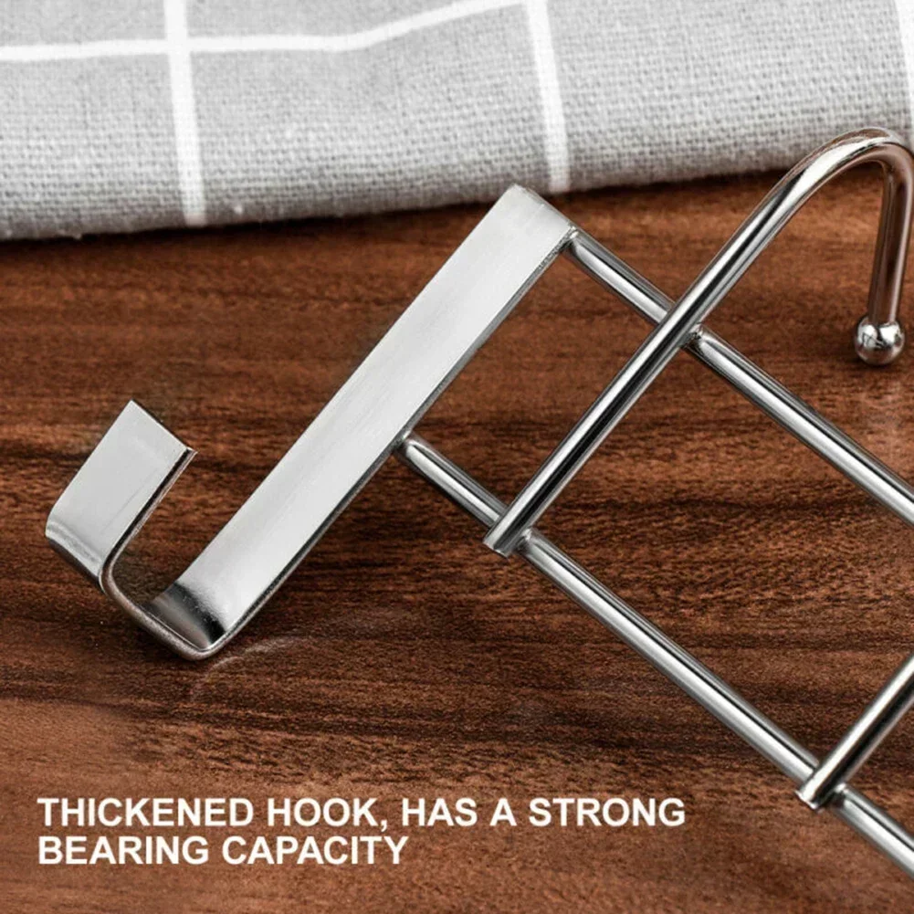 Hooks Behind The Door New Stainless Steel Storage Wall Hanging Wash Room Hanger Clothes Towel Convenient Storage Holder 5 storage hook door hook