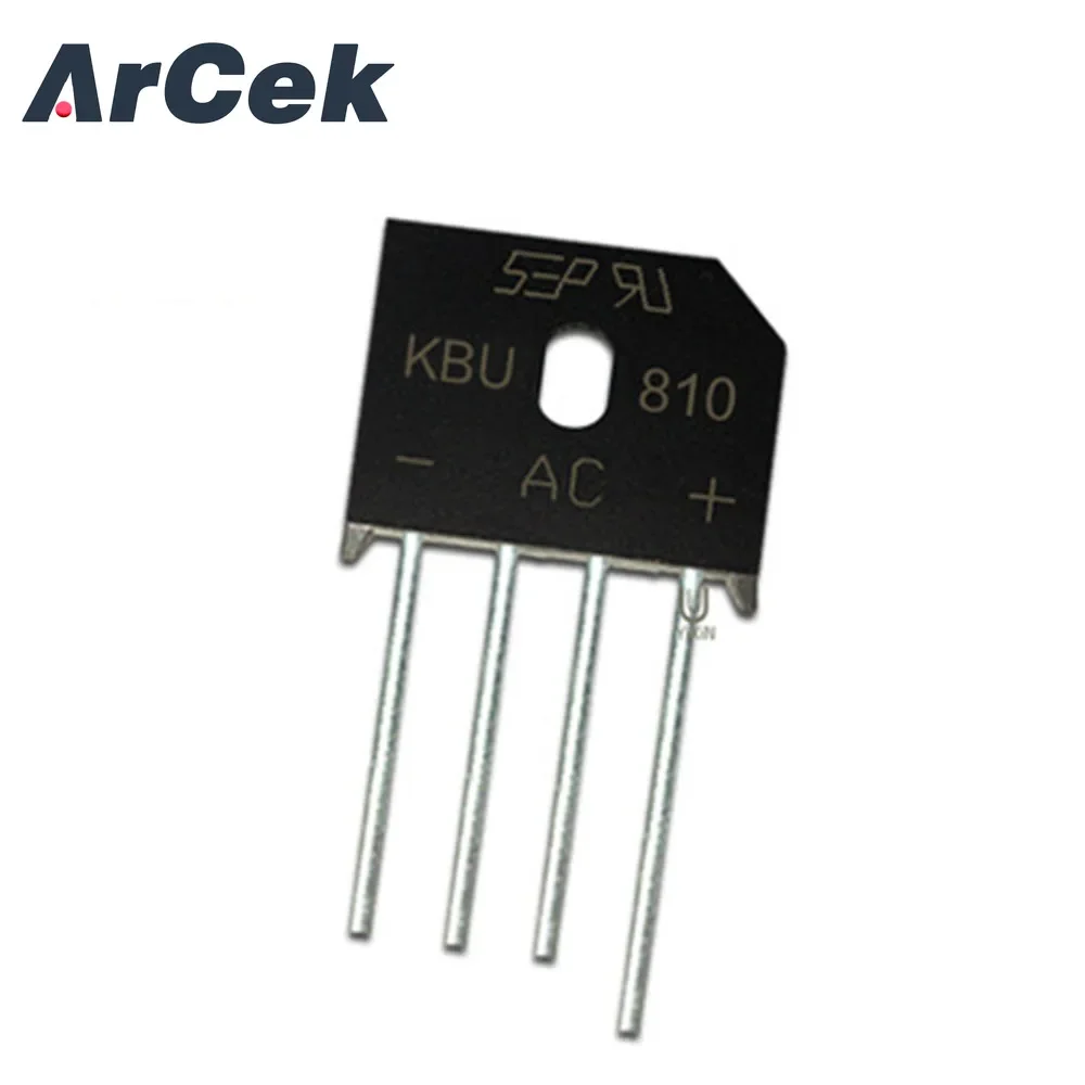 

10 шт KBU-810 8A 1000V Выпрямитель диодного моста, новый и оригинальный IC