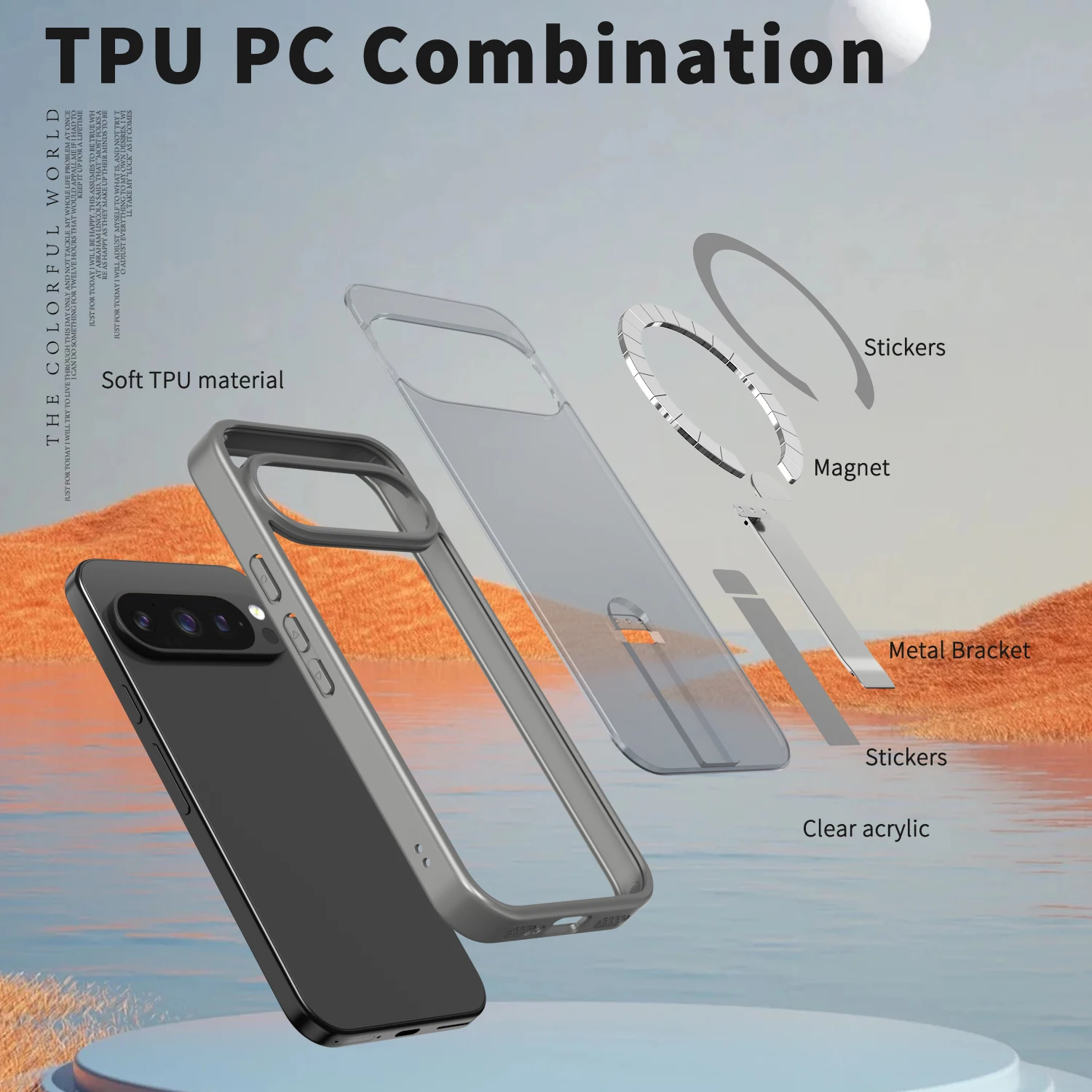 Matte Translucent Magnetic Wireless Charging Shockproof Case