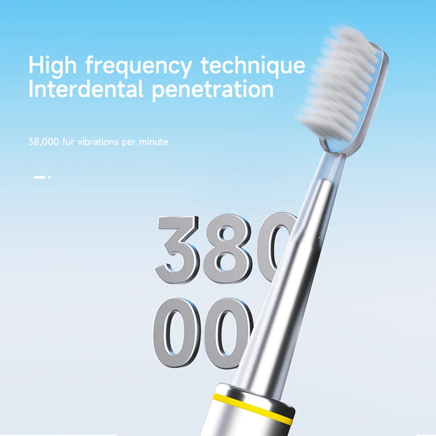 Intelligent electric toothbrush with DuPont soft hair and multiple adjustable settings for couples 4