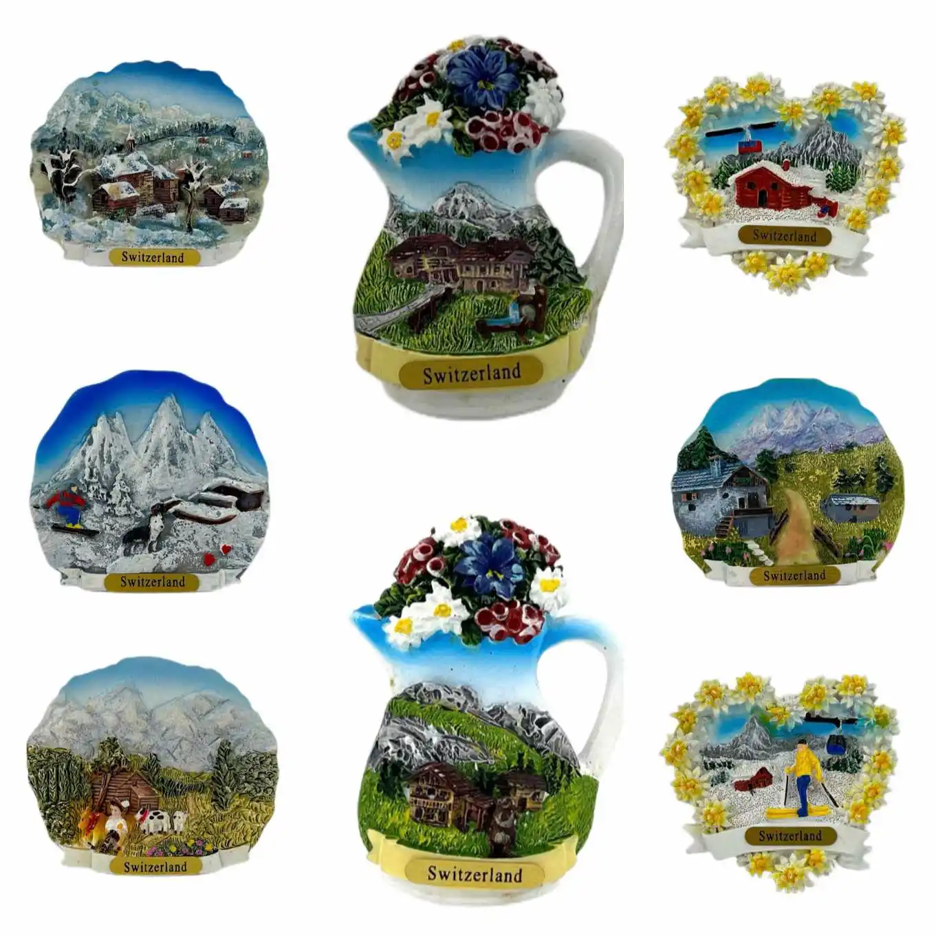

Switzerland Fridge Magnets Jungfrau Travel Memorial Magnetic Refrigerator Stickers Gift Souvenir Room Decoration Collection