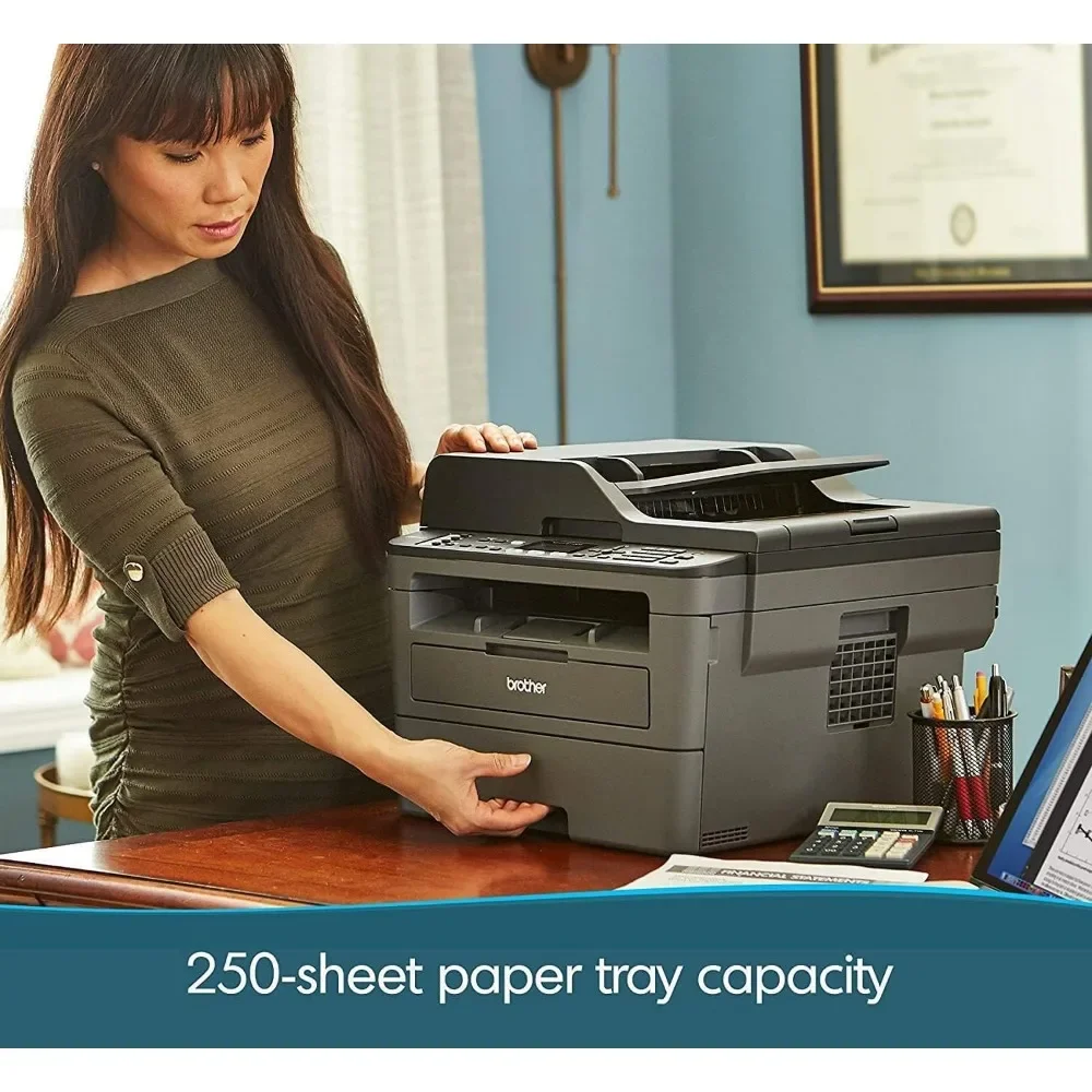 Compact Wireless Monochrome Laser All-in-One Printer-Print Copy Scan Fax-Mobile Printing Auto Duplex Printing