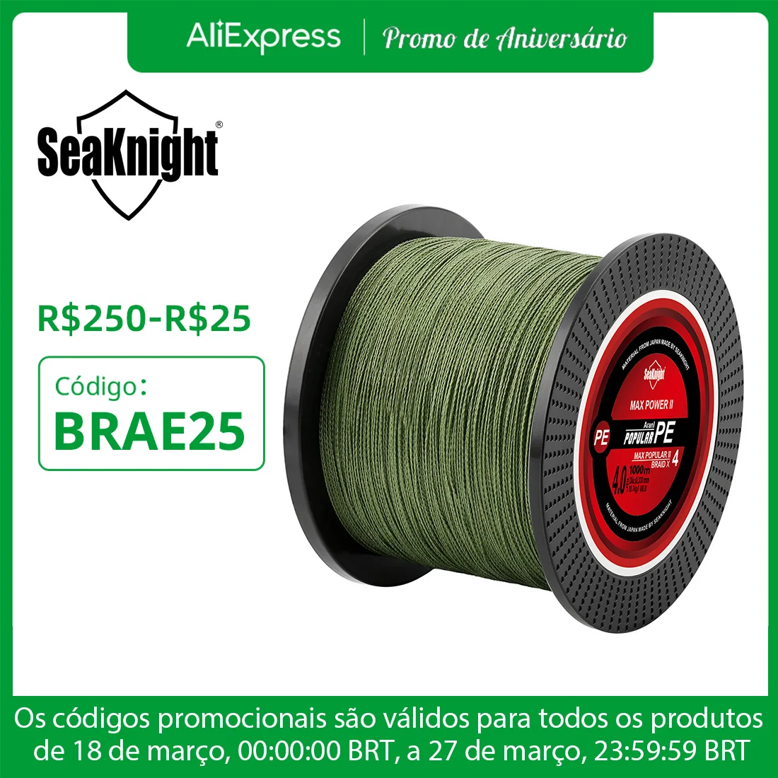 

SeaKnight Brand TP Series 1000M Fishing Line 8-60LB Braided Line Smooth Multifilament PE Fishing Line for Saltwater Fishing