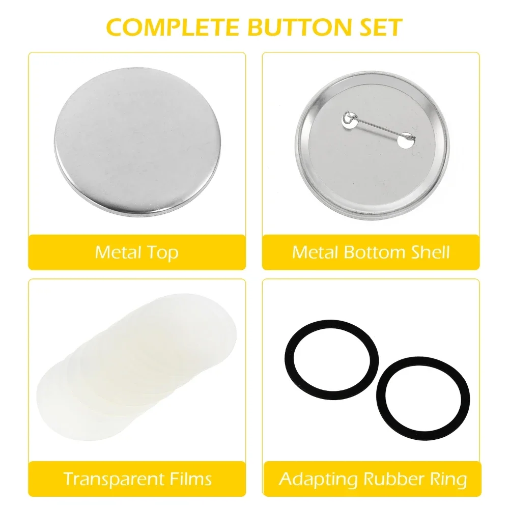 DIY Badge Button Parts Supplies Clothes/Handbag Decor 25mm 32mm 37mm 44mm 58mm 75mm Badge Button Maker Materials 100Pcs badge parts,button making supplies