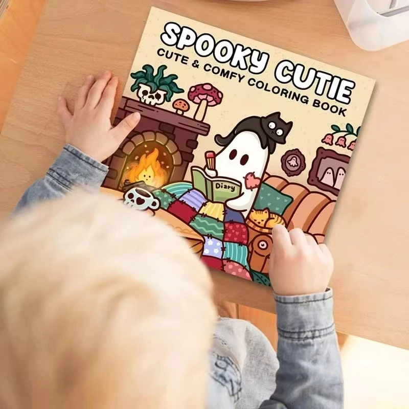Spooky Cutie Coloring Book for Adults & Teens Creative Swearing Cats Cat Coloring Book Handmade Drawing Books adult coloring book