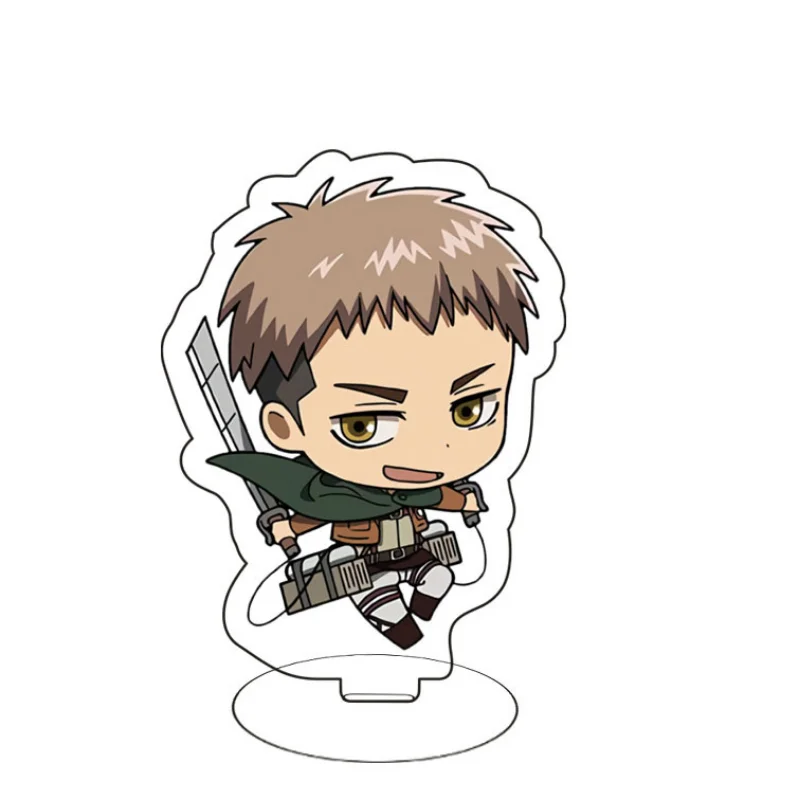 Фото Акриловая подставка для аниме-фигурки Attack On Titan, модельная тарелка, держатель для настольного декора, вывеска, брелок, рождественские подарки, 8 см №3