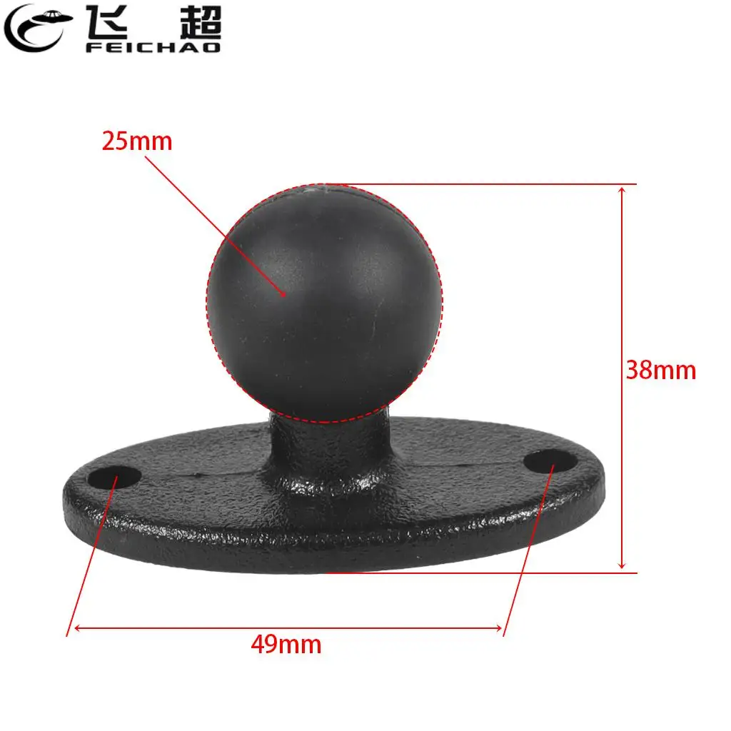 1inch 25mm Rubber Ball Head Mounting Adapter Base for GoPro Hero 11 10