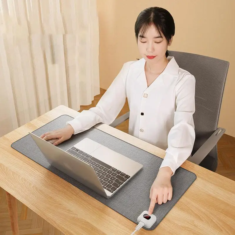 Mouse Pad Electric Heat Mouse Pad Display Temperature Heating Mouse Pad Table Mat Keep Warm Hand for Winter Office Computer Desk Keyboard