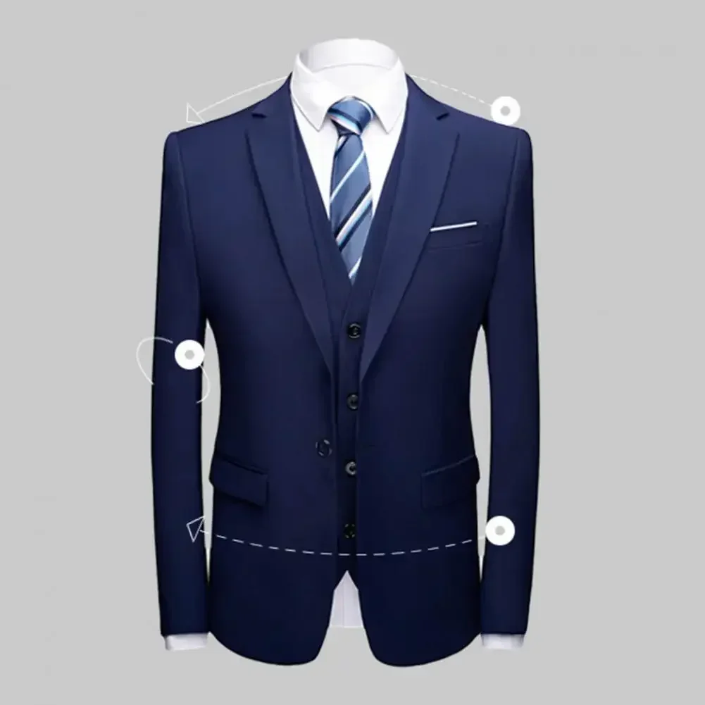 

Stylish Groom Male Slimming Lapel Buttons For Business Formal Suit Men Temperament