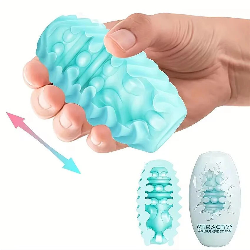 Männlicher Masturbator Ei Erotikspielzeug für Erwachsene Silikon Penis Übung Masturbation Cup Sexspielzeug für Männer Protable Blowjob Sex Shop 1